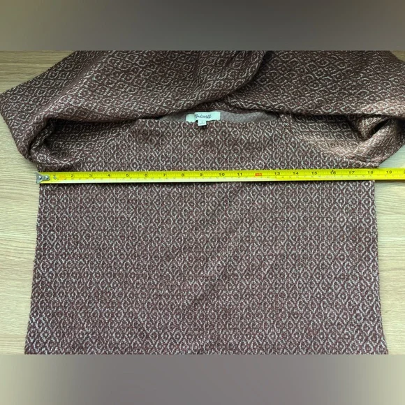 Madewell Chocolate Brown Textured Knit Square Neck Puff Sleeve Top S Cottagecore - Picture 10 of 10